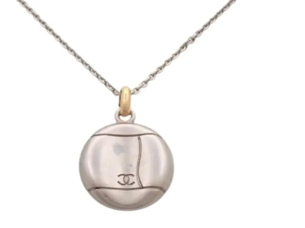 7246 - Chanel Coco Round Necklace Silver And Gold